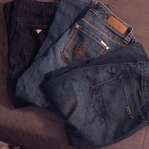3 pairs of jeans.